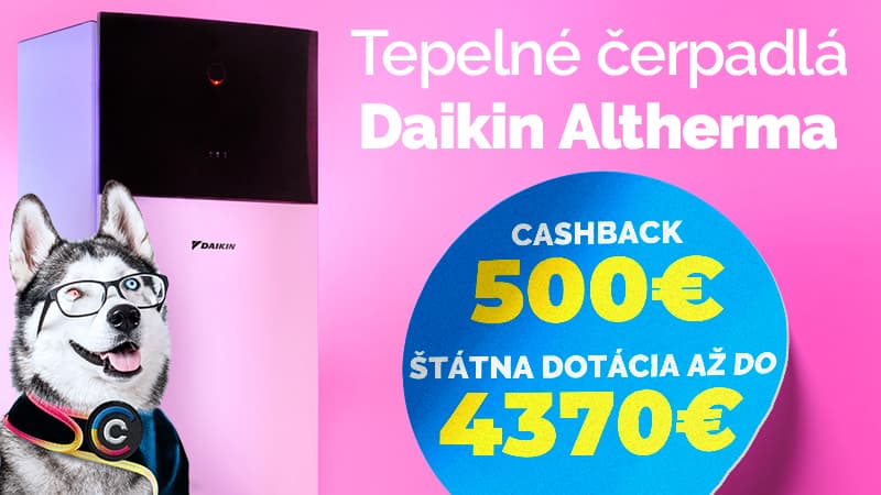 Tepelné čerpadlá s dotáciou až do 4370€ a cashbackom 500€